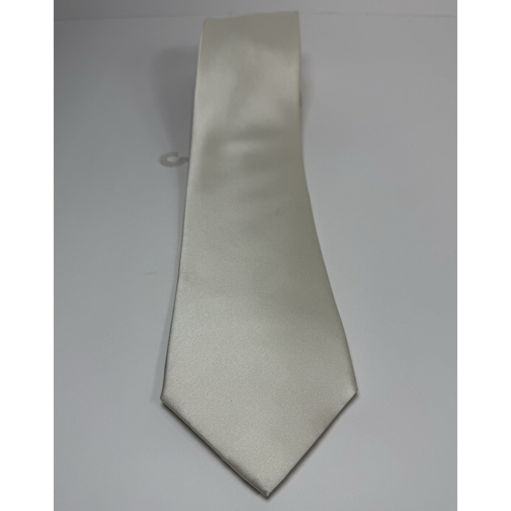 White Classic Neck Tie By Croft & Barrow Ivory 58' Men's Suit Tie